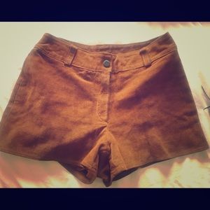 Real leather suede shorts. Made in Italy.